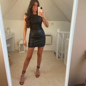 Last One ZARA Faux Leather Mini Dress BLOGGER'S F.